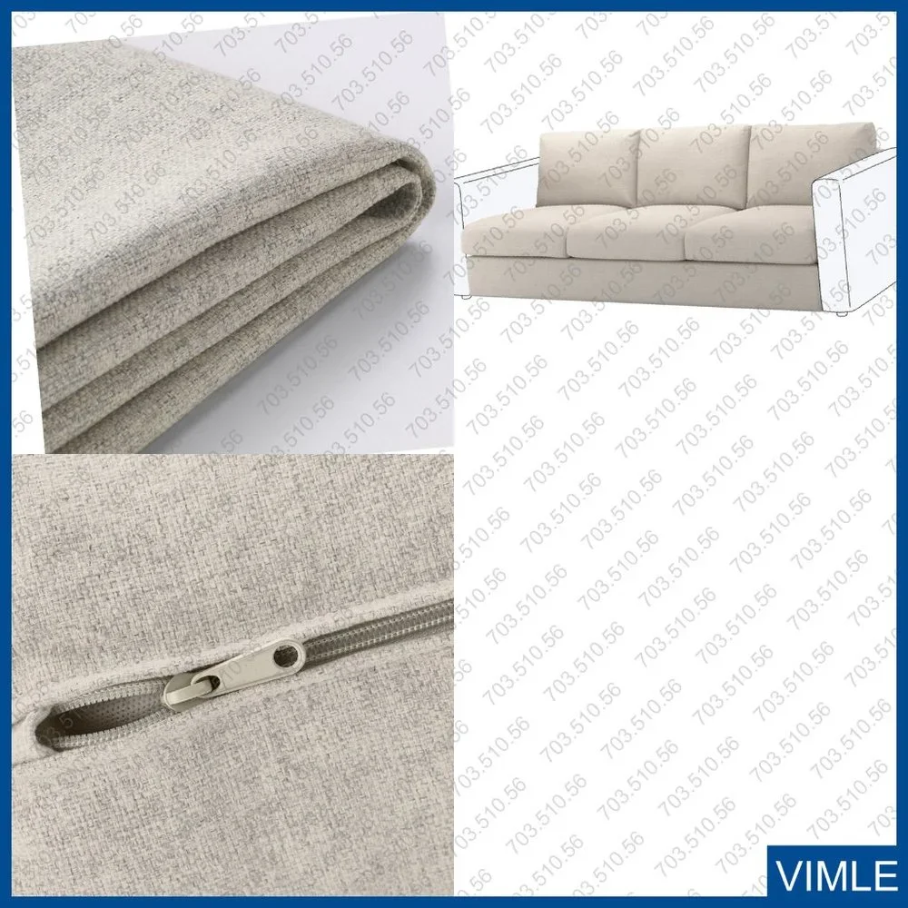 New in box ! IKEA VIMLE Cover For Sofa Section Light Gray 3-seater 703.510.56
